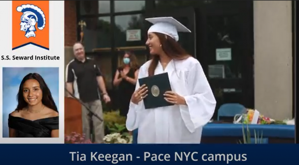 a graduate at a podium