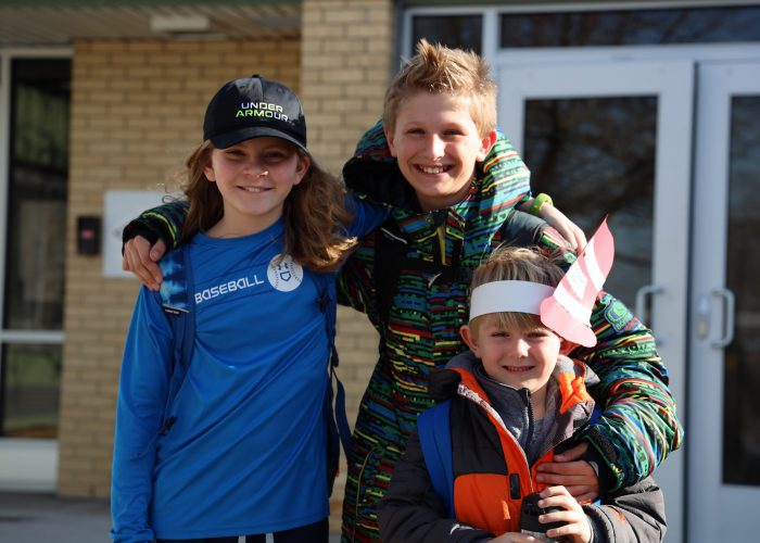 Photo of Golden Hill Students outside In March 2023