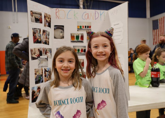 Photo of two students at Golden Hill Science Symposium