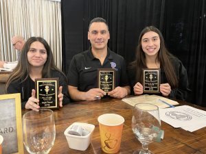 Picture of Kayla Valenti, Coach Joe DiMattina and Shannon Sgombick