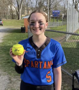 Kaitlin Stolowski got her 100th hit in her softball career.