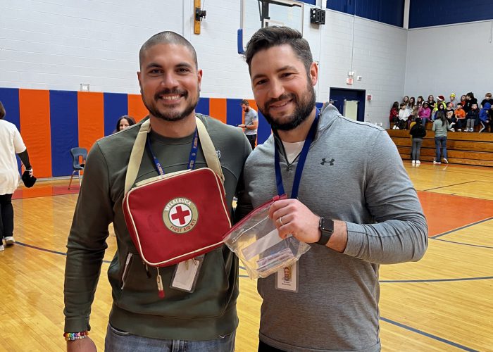 Teachers pose for No Shave November Event