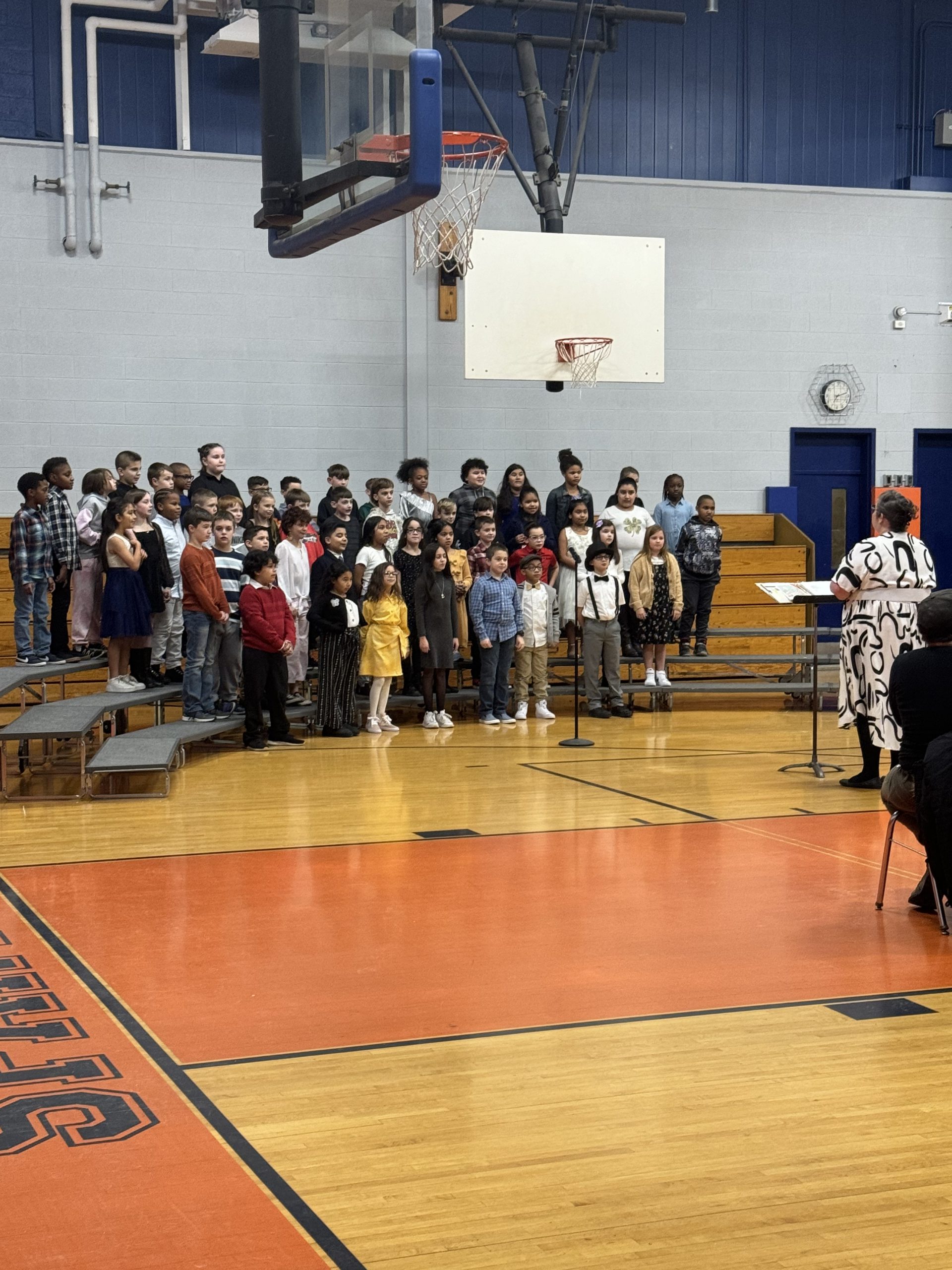 Chorus students performing