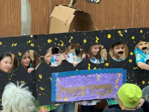 Odyssey of the Mind Division 1 team performs at a tournament