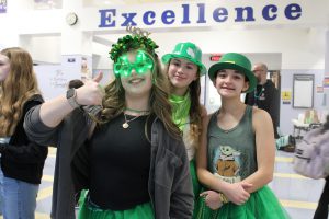 Students are dressed in green for St. Patrick's Day